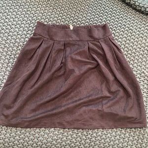 Dark Gray Suede Molly Bracken Skirt